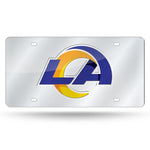 Rams Laser Cut License Plate Tag Silver