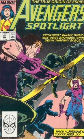 Avengers: Spotlight Issue #24 November 1989 Comic Book