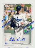 Diamondbacks Corbin Carroll 2021 Topps Pro Debut No.PD-84 Autographed Single Card