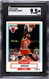 Bulls Michael Jordan 1990-91 Fleer No. 26 SGC Graded 9.5 Single Card (3012700)