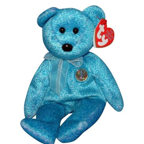 TY Beanie Baby 8.5" - Classy 2001 Blue Bear