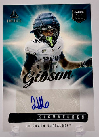 Colorado Quentin Gibson 2025 Panini Luminance No. NIL-QGN Autographed NIL Single Card