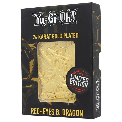 Yu-Gi-Oh 24 Karat Gold Plated Metal Card Limited Edition - Red-Eyes Black Dragon