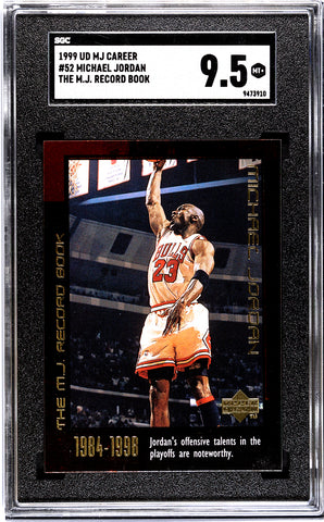 Bulls Michael Jordan 1999 Upper Deck MJ Career No.52 The MJ Record Book SGC Graded 9.5 Single Card (9473910)