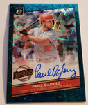 Cardinals Paul DeJong 2020 Donruss FOTL #04/30 Highlights Autographed Cracked Ice Prizm Single Card