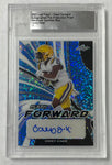 LSU Corey Kiner 2022 Leaf Flash Pre-Production 1/1 Blue Sparkle Autographed Rookie Single Card