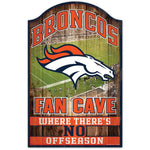 Broncos Wood Sign 11x17 Fan Cave