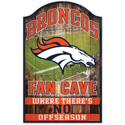 Broncos Wood Sign 11x17 Fan Cave