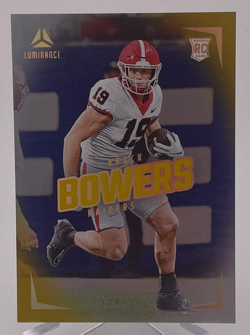 Raiders/Georgia Brock Bowers 2024 Panini Luminance No.110 #119/299 Rookie Single Card