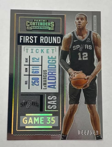 Spurs LaMarcus Aldridge 2020-21 Panini Contenders No.95 #044/149 Single Card