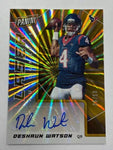 Texans Deshaun Watson 2020 Panini 05/10 Gold Laser Autographed Single Card