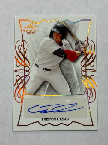 Triston Casas 2021 Leaf Trinity No.BA-TC1 Autographed Single Card