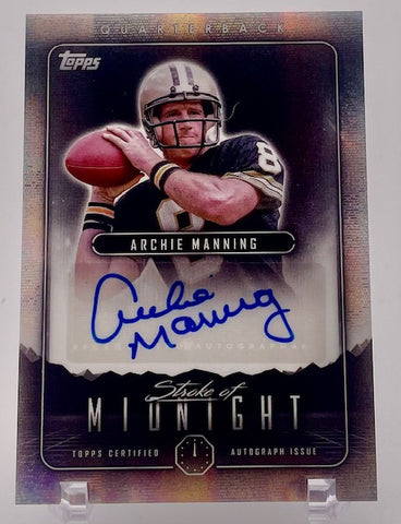 Saints Archie Manning 2024 Topps Midnight No.SMA-AM Autographed Single Card