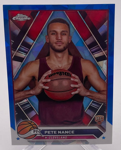 Cavaliers Pete Nance 2023-24 Topps Chrome Sapphire No.144 Rookie Single Card