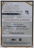 Marlins Dontrelle Willis 2021 Topps Gold Label No.FA-DW 35/50 Autographed Single Card