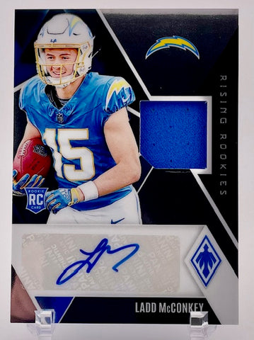 Chargers Ladd McConkey 2024 Panini Phoenix No.RRAJ-LMY #22/99 Autographed Rookie Single Card