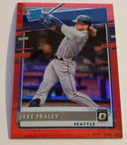 Mariners Jake Fraley 2020 Donruss Optic FOTL #28/79 Rated Rookie Red Prizm Single Card