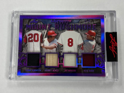 Reds Robinson Bench Morgan Rose 2021 Leaf Ultimate Sports No.MR-17 #1/9 Relic Single Card