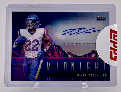 Rams Blake Corum 2024 Topps Midnight No.RHS-BC Autographed Rookie Single Card