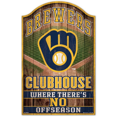 Brewers Wood Sign 11x17 Clubhouse