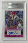 Travon Walker 2022 Leaf Flash Pre-Production 1/1 Kaleidoscope Pink Autographed Rookie Single Card