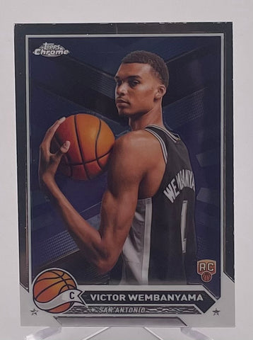 Spurs Victor Wembanyama 2023-24 Topps Chrome No.1 Rookie Single Card