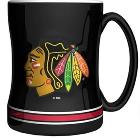 Blackhawks 14oz Coffee Mug Relief