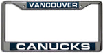 Canucks Laser Cut License Plate Frame Silver