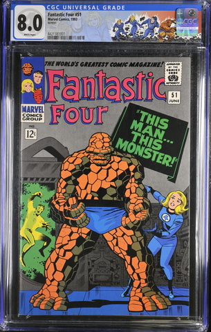 Fantastic Four Issue #51 1993 Special Label CGC Graded 8.0 Comic Book