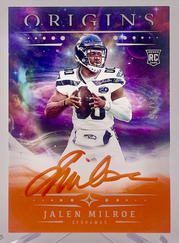 Seahawks Jalen Milroe 2025 Panini Origins No.RA-JMI #73/75 Autographed Rookie Single Card