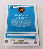 Washington Football Team Antonio Gibson 2020 Donruss Optic FOTL 43/50 Rookie On-Card Autographed Single Card