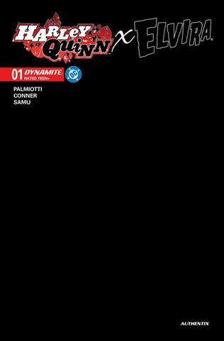 Harley Quinn X Elvira Issue #1 October Cover X Black Blank Variant Comic Book