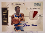 Knicks Earl Monroe 2011 Panini National Treasures No.7 #08/10 Autographed Relic Single Card