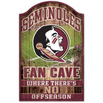 FSU Wood Sign 11x17 Fan Cave