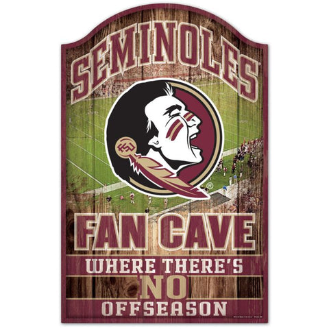 FSU Wood Sign 11x17 Fan Cave