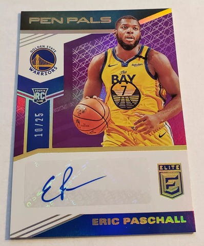 Warriors Eric Paschall 2019-20 Donruss Elite Pen Pals #10/25 Autographed Rookie Single Card