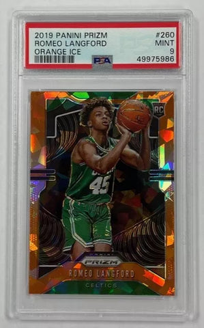 Celtics Romeo Langford 2019-20 Panini Prizm No.260 PSA Graded 9 Rookie Single Card