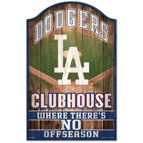 Dodgers Wood Sign 11x17 Clubhouse