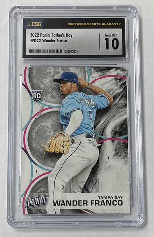 Rays Wander Franco 2022 Panini Father's Day No.FD22 CSG 10 Rookie Graded Single Card