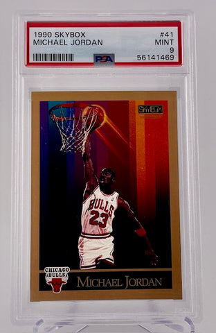 Bulls Michael Jordan 1990 Skybox No.41 PSA Graded 9 Single Card