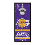 Lakers 5x11 Wood Bottle Opener Sign