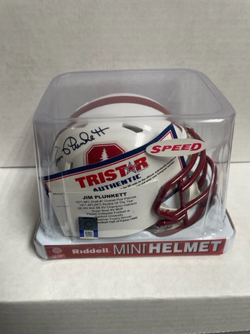 Stanford Mini Helmet Speed - Jim Plunkett - Autographed w/ Tristar Certificate of Authentication