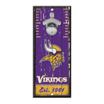 Vikings 5x11 Wood Bottle Opener Sign