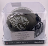 Jaguars Mini Helmet Speed Salute to Service - Tony Boselli - Autographed w/ Tristar Certificate of Authentication