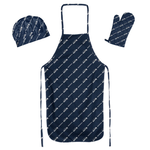 Seahawks 3-Piece Apron, Oven Mitt & Chef Hat Set