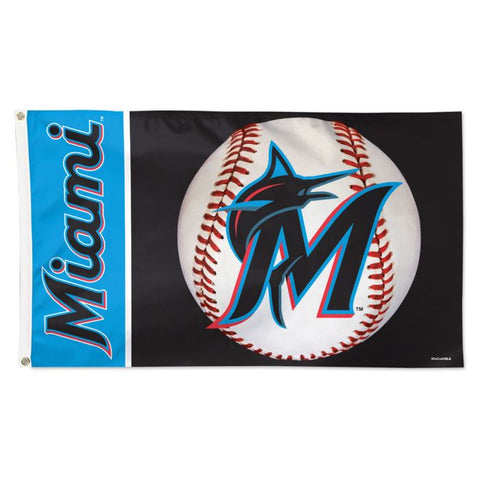 Marlins 3x5 House Flag Deluxe Ball