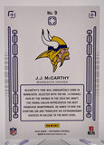 Vikings JJ McCarthy 2024 Panini Photogenic No.9 #68/75 Rookie Single Card