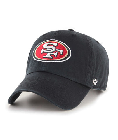 49ers Hat 47' Clean Up Adjustable Black