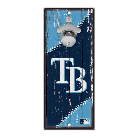 Rays 5x11 Wood Bottle Opener Sign