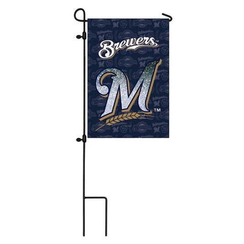 Brewers Embossed Suede Garden Flag Glitter